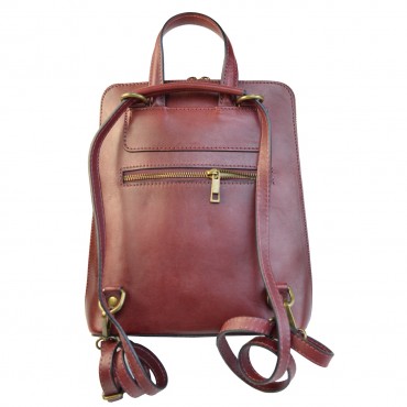 Backpack-Bag in genuine Italian vegetable-tanned leather