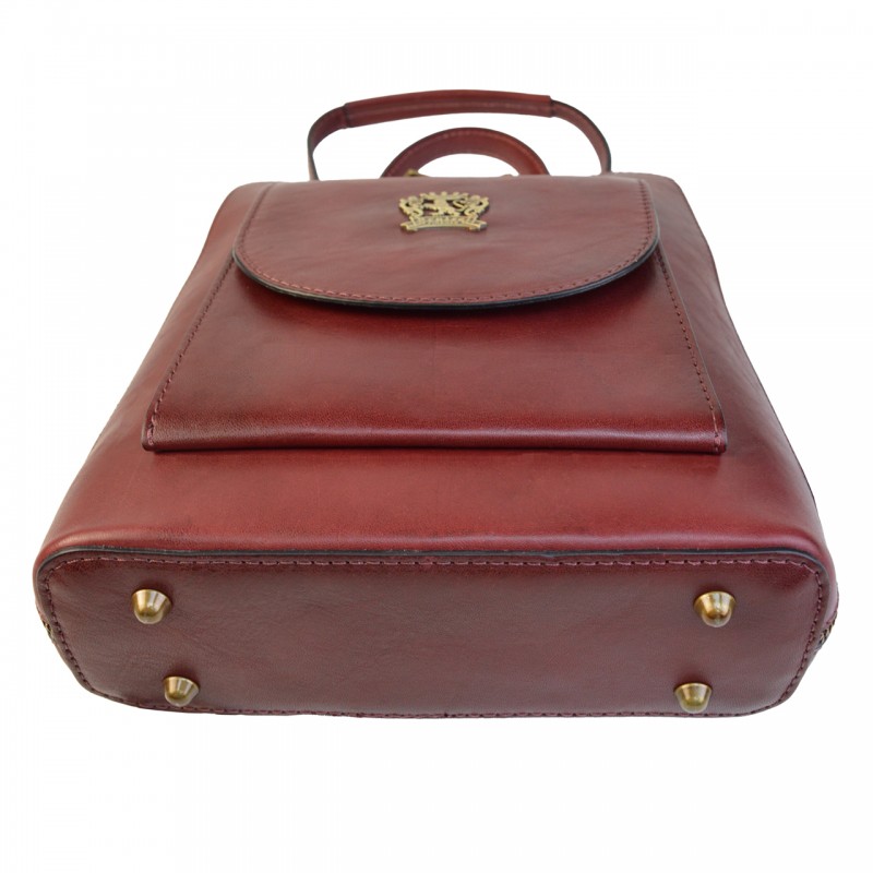 Backpack-Bag in genuine Italian vegetable-tanned leather