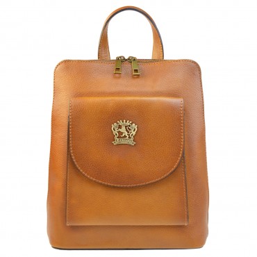 Backpack-Bag in genuine Italian vegetable-tanned leather