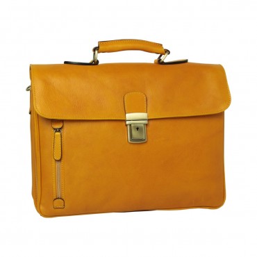 Leather Unisex Briefcase...