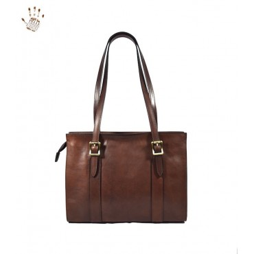 Leather Lady bag "Feniglia"