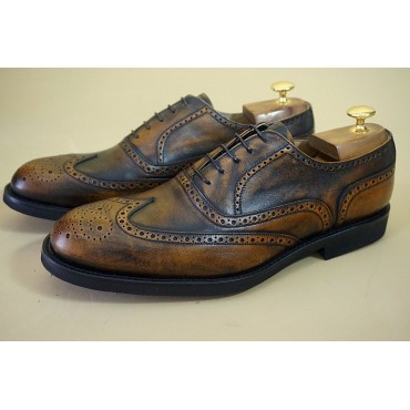 Buty męskie skórzane sznurowane "Bronzino" CO