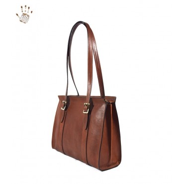 Leather Lady bag "Feniglia"