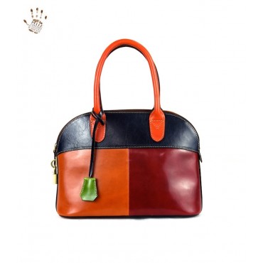 Leather Lady bag "Angela" Multicolor