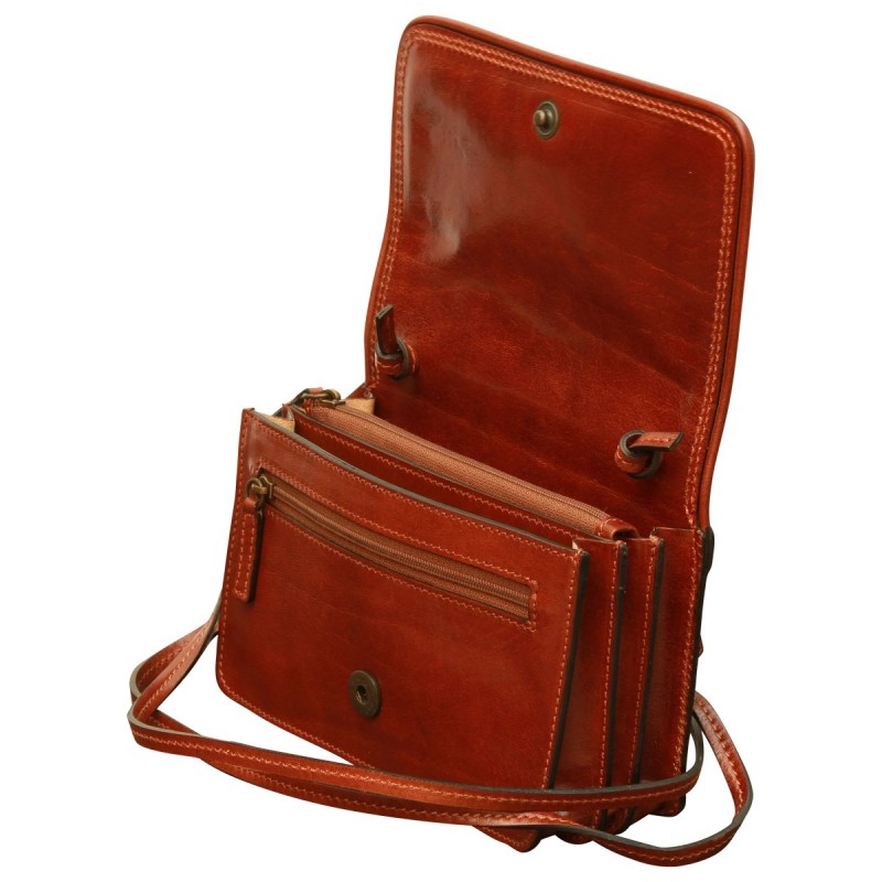 Leather Lady shoulder bag "Kielce"