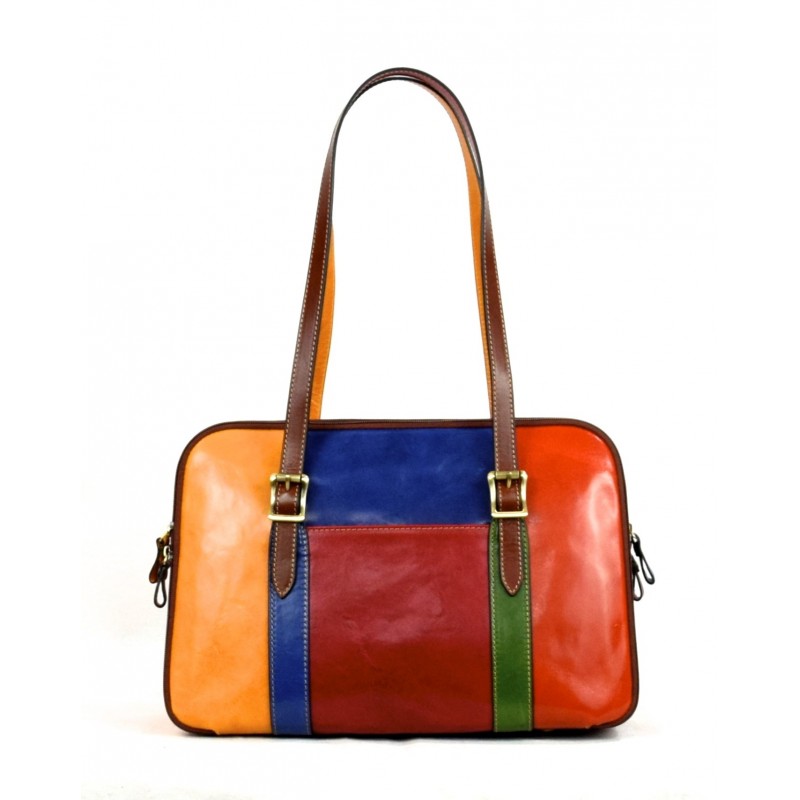Leather Lady bag "Fiora" Multicolor