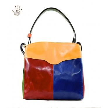 Leather Lady bag "Montieri" Multicolor