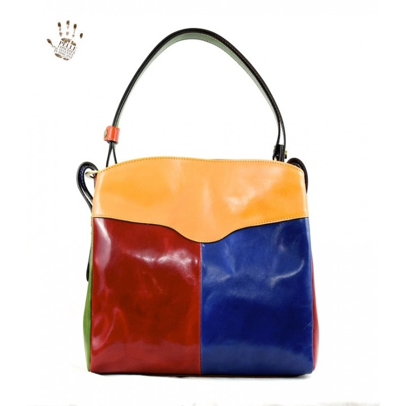 Leather Lady bag "Montieri" Multicolor