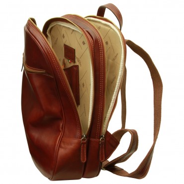 Leather backpack "Malbork" B