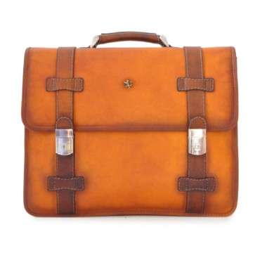 Practice briefcase Italian vegetable-tanned Leather. "Vallombrosa" B500