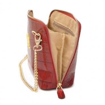 Woman leather shoulder bag, small, practical and unique. "Volterra" C467