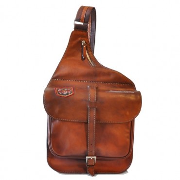 Leather Man bag "Bisaccia" B135
