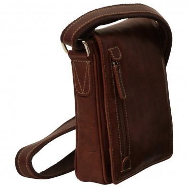 Leather shoulder Man bag "Gdańsk" B