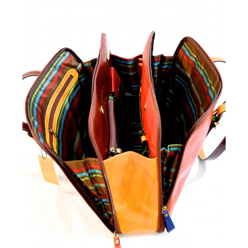 Przepiękna i uniwersalna torebka damska skórzana "Rocchette" Multicolor