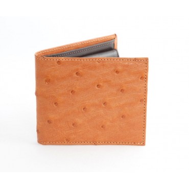 Wallet in real Ostrich leather