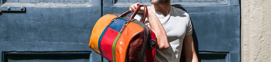 Leather travel bags