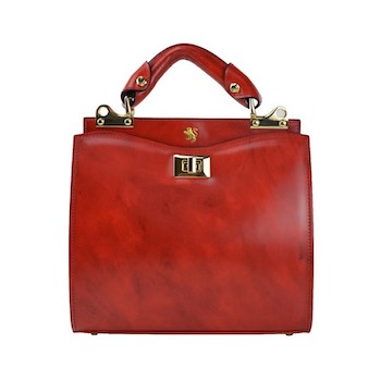 Small, elegant leather handbag on a handle. A compact version of the Anna Maria Luisa de Medici universal bag.