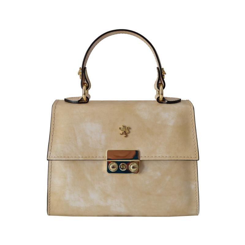 Leather women's handbag. Elegant and fashionable is lockable.